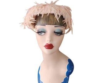 Vintage 50s Bes-ben Hat Blue Crystal Floral Crown Fascinator  display picture 3