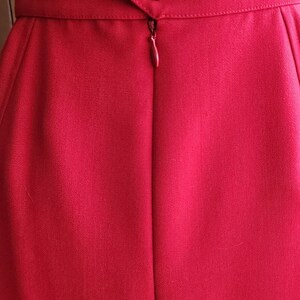 Vintage 90s Thierry Mugler Skirt Red Wool image 9