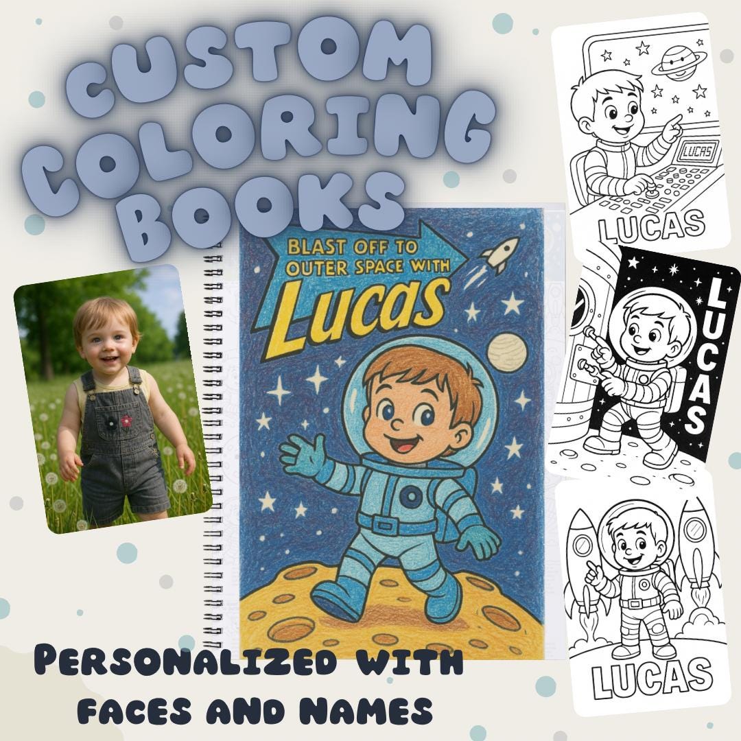 Creative Personalized Custom Coloring Books - Etsy