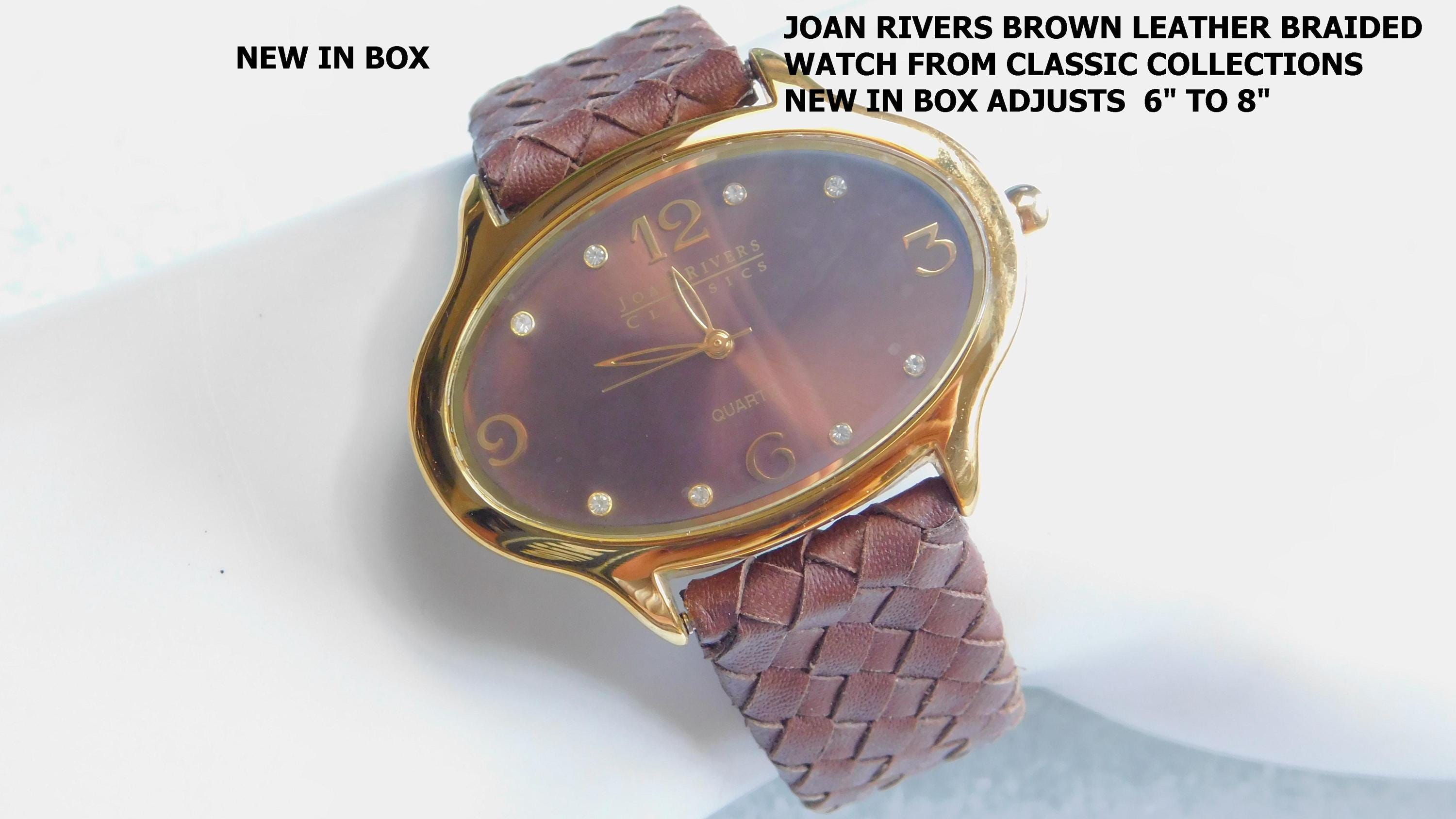 Vintage Style Brown Braided Leather Watch untested as is