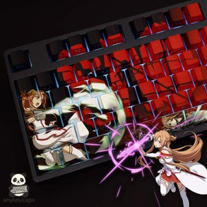 Sword Art Online, sao Asuna Keycaps / 108 tasti / Profilo OEM / PBT Dye-Sub