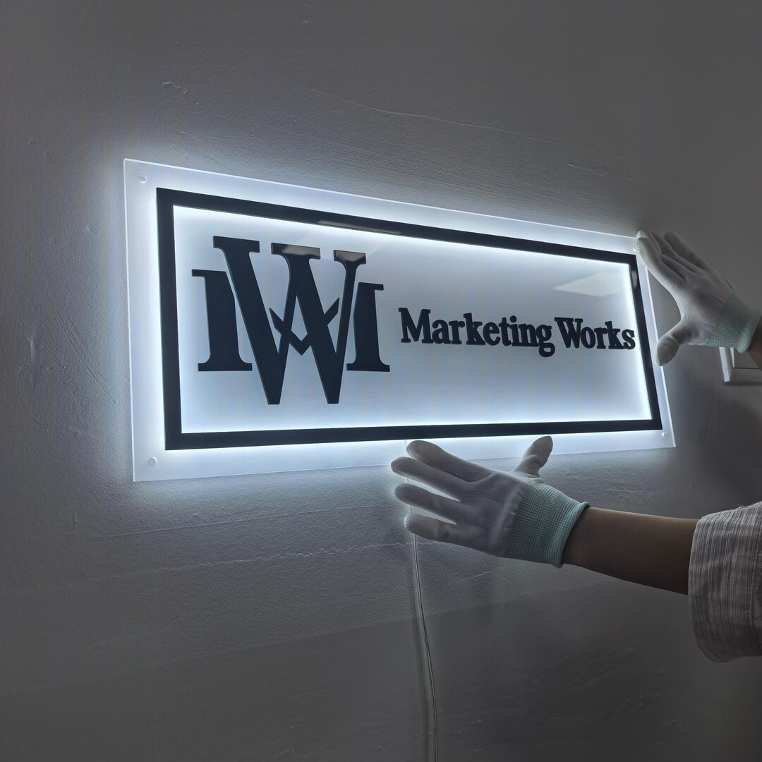 Custom Backlit Acrylic Sign Acrylic Logo Sign LED Business Sign Custom Backlit Acrylic Sign Acrylic Logo Sign LED Business Sign