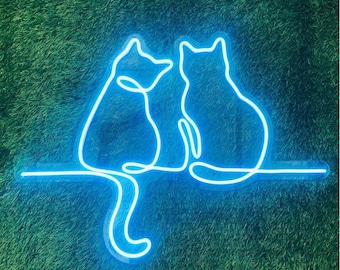 猫のネオンサイン、かわいい猫の LED サイン、ペット愛好家へのギフト