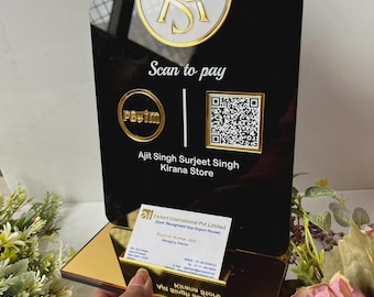 Custom QR Code Sign, Personalized QR Sign, Payment Method Sign, Shop Decor, Business Social Media Sign, Gratuity Sign, Custom Logo Sign