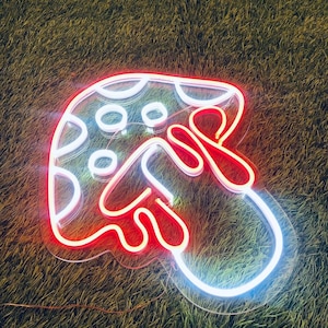 Mushroom neon sign. magic mushroom - night light, custom neon, nursery light, wedding gift, dorm room, bedroom, mushroom neon for kids room
