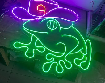 IMTATTO Frog Prince Neon Sign – LED Wall Decor With Dimmer, USB Powered, 14 X 12.6 Inch – Fun Glowing Light For Kids Room, Bedroom, Game Room, Bar Or Cafe