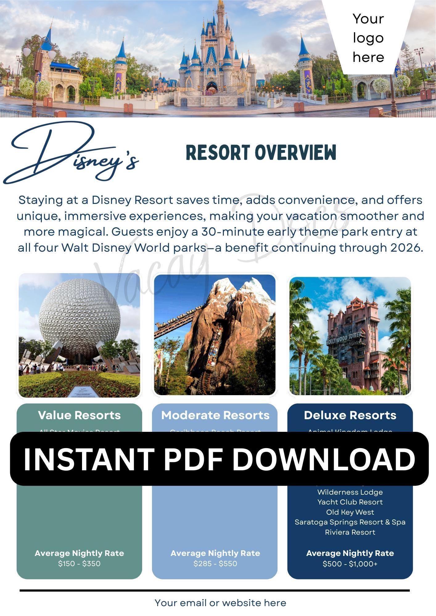 Disney Brochure.pdf Disney World Resort Overview for All Resorts, Value, Moderate and ...