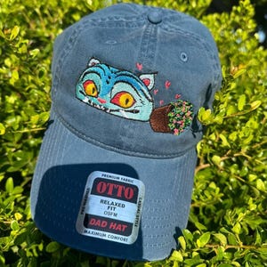 Embroidered Demon Derpy Tiger Vintage Washed Hat Dad Cap, Kpop Demon Hunters-Inspired Baseball Cap, Trendy Embroidered Cute Tiger Hats Gift
