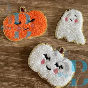Halloween Ghost Chenille Iron-on Patch