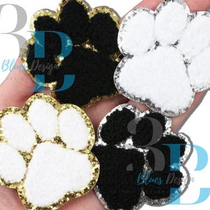 4 Colors | Paw Print Iron-on Patch