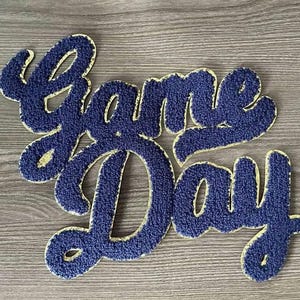 NAVY Game Day Chenille Iron-on Patch
