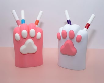 Portalápices con forma de pata de gato – Organizador de escritorio kawaii
