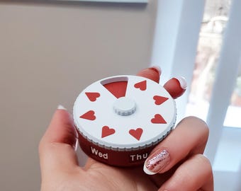 Organizador de pastillas para 7 días: pastillero de viaje no tóxico