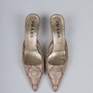 プラダ　ミュールvintage PRADA 35 1/2 y2k ヴィンテージ Prada vintage mules - Etsy 日本