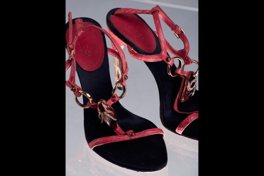 GUCCI BY TOM FORD ホースビット ストラップ サンダル ヒール ヴィンテージ グッチ バイ トム フォード レザーサンダル
