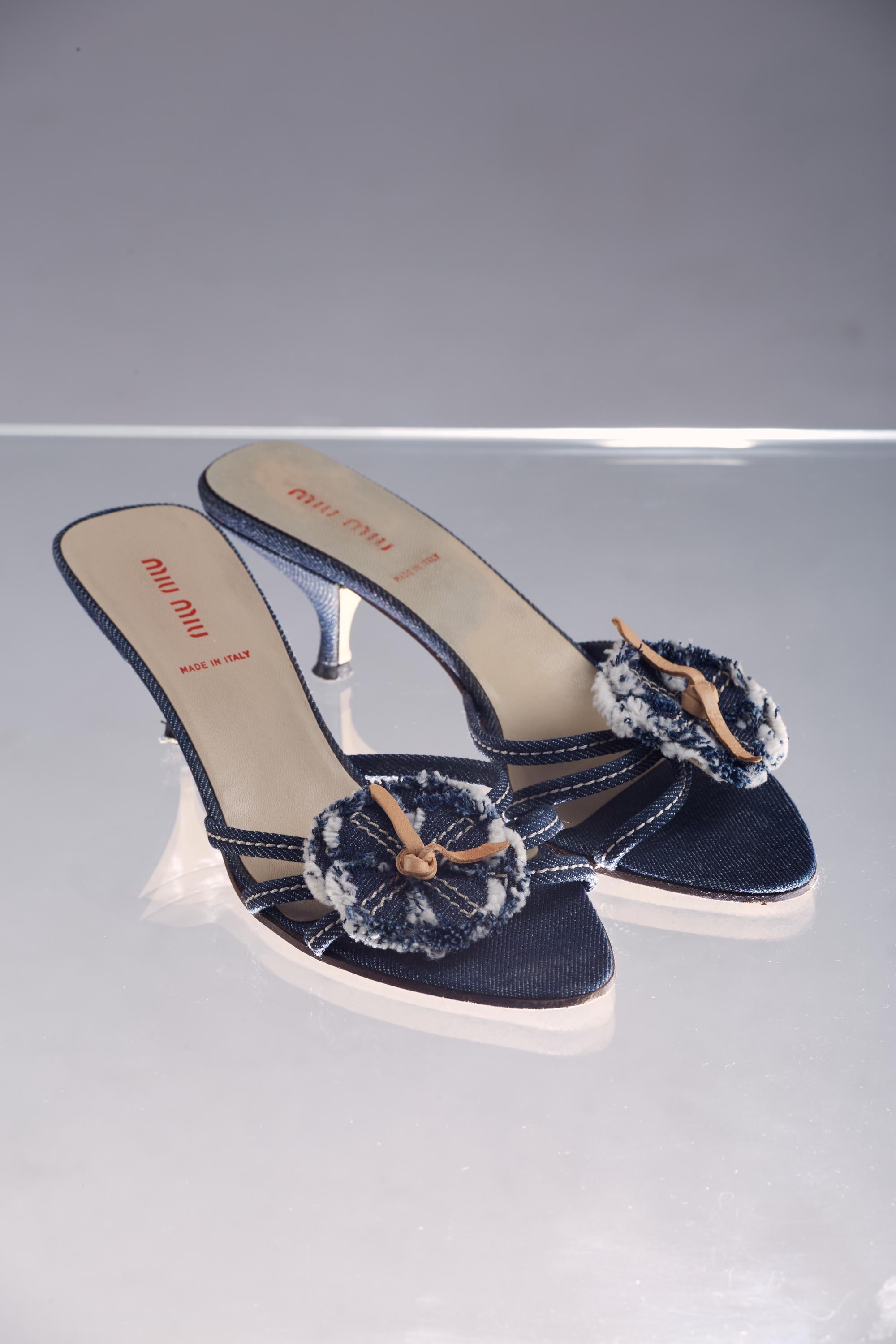 Denim Kitten Heels - Etsy