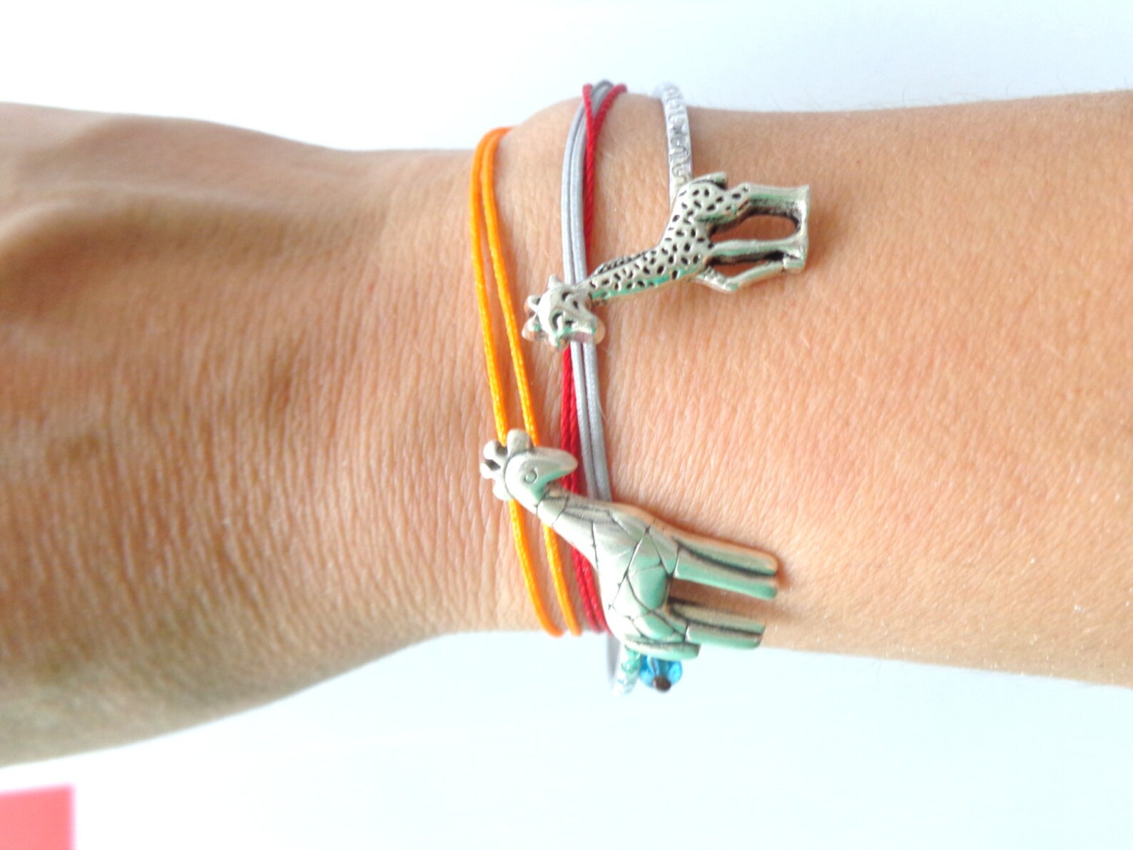 Giraffes Cuff Bracelet Wrap Style Animal Bracelet Charm Etsy