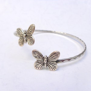 butterfly bracelet wrap butterfly jewelery. nature bracelet, animal bracelet, charm bracelet, bangle image 1