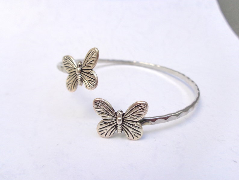 butterfly bracelet wrap butterfly jewelery. nature bracelet, animal bracelet, charm bracelet, bangle image 1