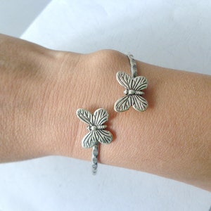 butterfly bracelet wrap butterfly jewelery. nature bracelet, animal bracelet, charm bracelet, bangle image 5