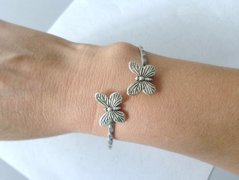 butterfly bracelet wrap butterfly jewelery. nature bracelet, animal bracelet, charm bracelet, bangle image 5