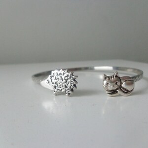 Pulseira de gato ouriço, pulseira de animal, pulseira de berloques, bracelete