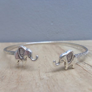 Elephant cuff bracelet, animal bracelet, charm bracelet, bangle