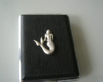 silver mermaid cigarette hard case