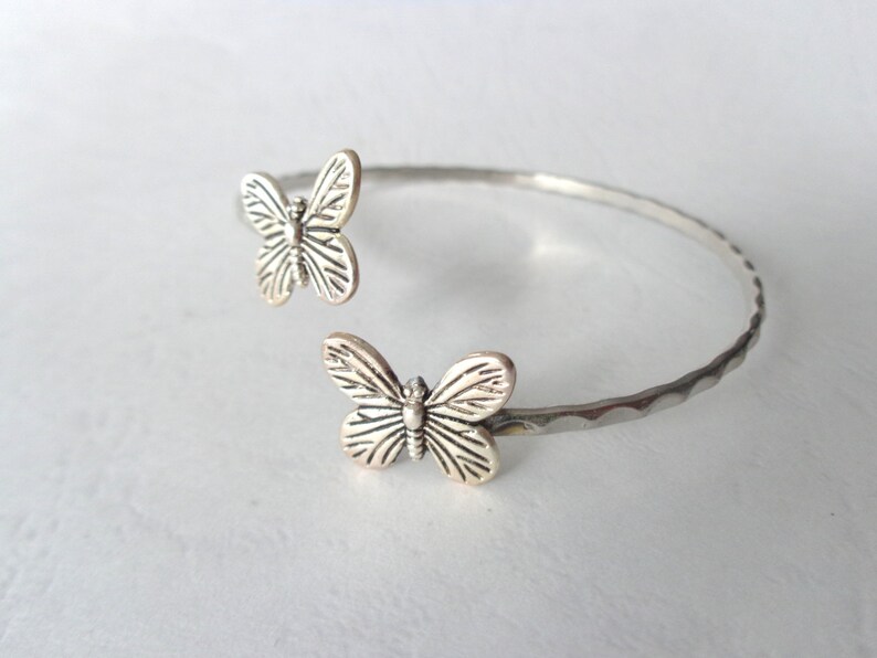 butterfly bracelet wrap butterfly jewelery. nature bracelet, animal bracelet, charm bracelet, bangle image 3