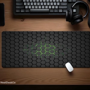 Luxury Hexagon Keyboard Mat | Cool Design For Gamers | Mouse Mat For Gamers | Honeycomb Mouse Pad | Unique Keyboard Mat | Tech Desk Mat |