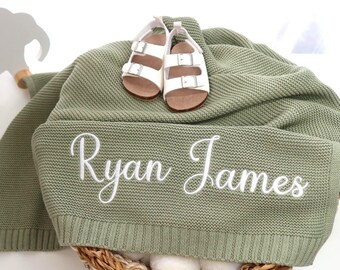 Baby Blanket gift, Custom Embroidered Blanket, Breathable Cotton Baby Blanket, Newborn Gift, Soft Breathable Cotton Blanket, Blanket Gift