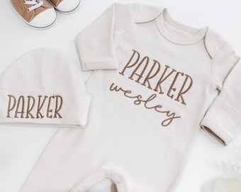 Personalized Baby Coming Home Outfit, Custom Baby Name, Soft Homecoming Set, Baby Shower gift, Baby’s First Outfit, First Day Home Outfit