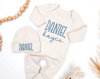Soft Baby Homecoming Outfit, Baby Keepsake Outfit, Baby Special Occasion Outfit, Custom Baby Name, First Day Home Outfit, Baby Shower gift