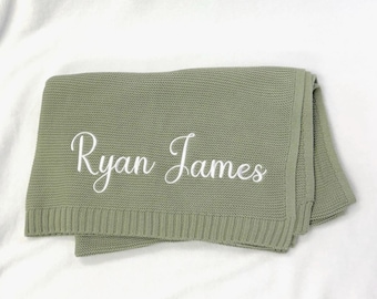 Organic Cotton Baby Blanket, Soft Baby Blanket, Gift Baby Blanket, Personalized Embroidered Blanket, Nursery Soft Blanket, Cozy Baby Blanket