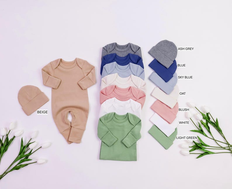 Personalized Cotton Homecoming Outfit, Custom Baby Outfit, Baby Shower Gift, First Day Outfit, Custom Name, Perfect for Newborn, Custom Name image 3