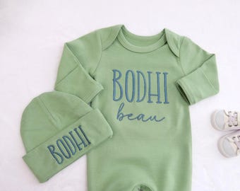 Newborn’s First Outfit, Custom Embroidered Infant Outfit, Custom Baby Apparel, Adorable Newborn Outfit,Baby Name Embroidery, Gift for Baby