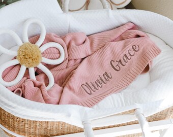 Baby Blanket gift, Custom Embroidered Blanket, Breathable Cotton Baby Blanket, Newborn Gift, Soft Breathable Cotton Blanket, Blanket Gift