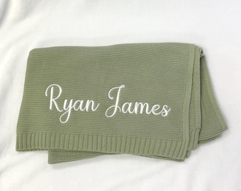 Organic Cotton Baby Blanket, Soft Baby Blanket, Gift Baby Blanket, Personalized Embroidered Blanket, Nursery Soft Blanket, Cozy Baby Blanket