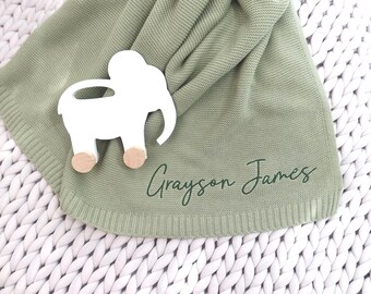 Custom Baby Blanket, Newborn Baby Gift, Personalized Name Baby Blanket, Newborn Gift, Personalized for your little one, Soft Cotton Knit