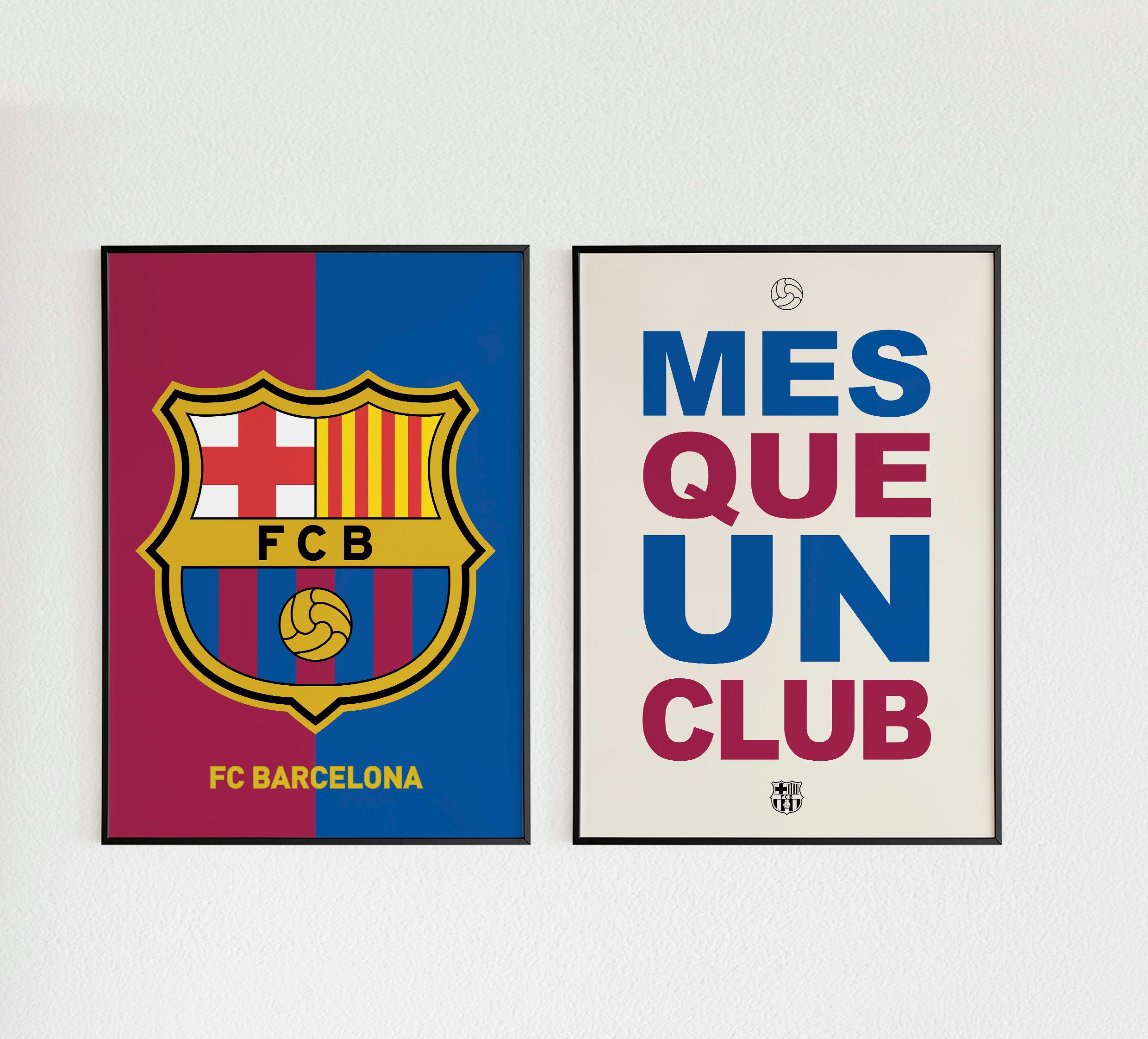 FCバルセロナ ポスター MES QUE UN CLUB アートポスター A2 FC Barcelona Poster, Mes Que Un Club Poster, FC Barcelona