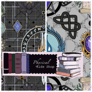 MTG Magic the Gathering inspired mana/symbols Seamless PNG pattern (digital download)