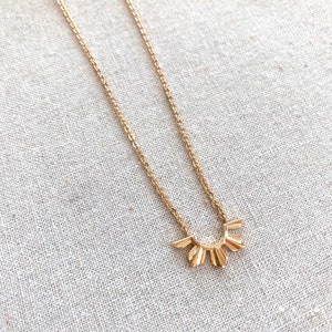 The Bayani Half Sun Necklace / Gold / Filipina Half Sun Necklace / Philippines