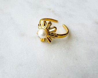 The Perlas Sun Ring - Gold