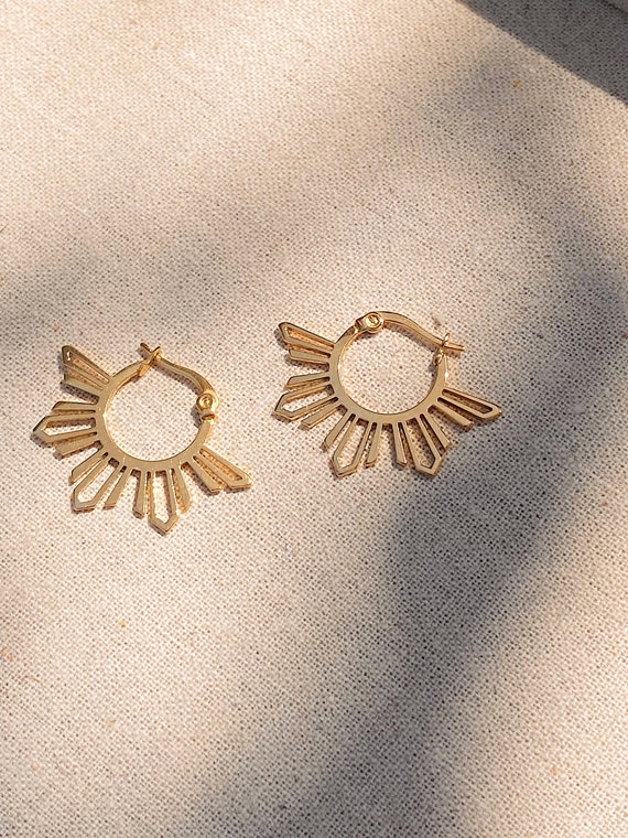 Half sun best sale earrings