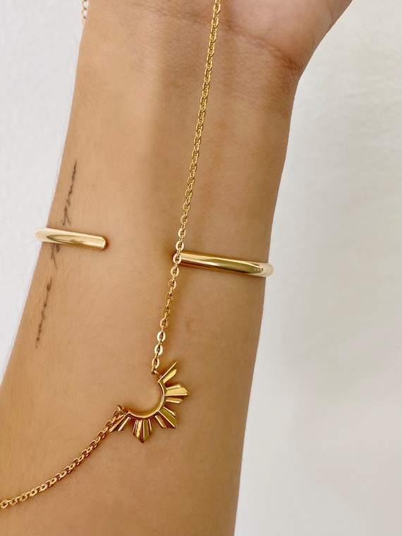 The Bayani Half Sun Necklace / Gold / Filipina Half Sun Necklace / Philippines