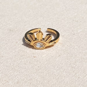 The Bayani Half Sun Ring / Filipina Half Sun Stacking Ring / Philippines