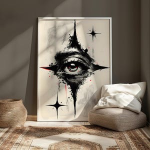 Surreal Art Print | Eye Art | Psychedelic Art | Goth Poster | Weird Art | Moody Art Prints | Mystical Printables