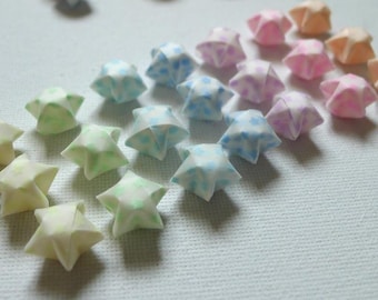 50 Soft Colors Rainbow Vellum Glow in Dark Origami Lucky Stars (USD35 Free Ship Worldwide*)