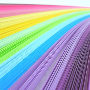 Rainbow Burst Shower (10 colors) Origami Lucky Star Paper Strips - pack of 500 strips  (Free Ship worldwide for order more than USD35)
