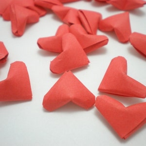 50 Be My Valentine - Romantische Rote Origami Glücksherzen - Auf Wunsch auch auf Bestellung möglich